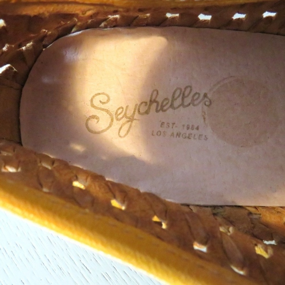 Seychelles Woven Leather Lace-Up‎ Flats Yellow Esprasrile Soul Casual Oxford 10 - Picture 11 of 11